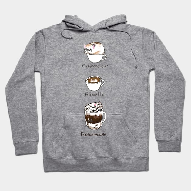 My favorite coffee Frenchie Hoodie by huebucket